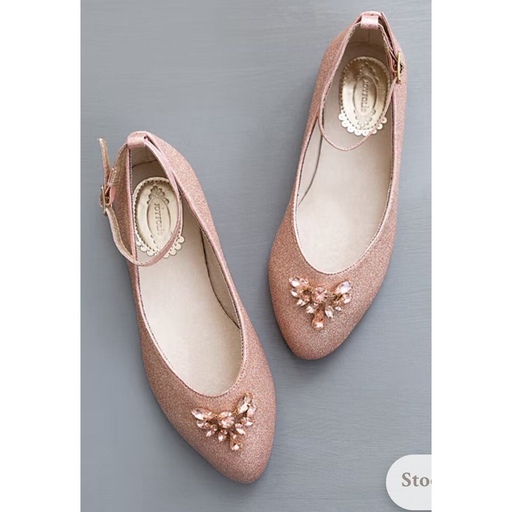Joyfolie Mia Joy Penny Flat in Blush Girl's Size 2Y